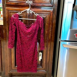 Sparkling off the shoulder party dress